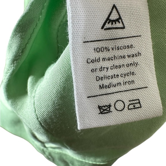 Sleeper Luxury Pajama Top Size XS Button Front Long Sleeve Mint Green Oversized - Picture 14 of 15